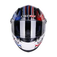 LS2 FF358 摩托车头盔 全盔 特白红兰白马王子 XL码