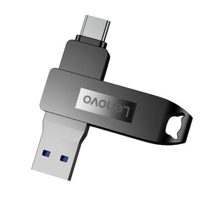 Lenovo 联想 小新 X3c Pro USB 3.1 U盘 金属黑 128GB USB-A/Type-C双口