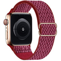 炫匠 Apple Watch1/2/3代 38mm表盘 尼龙编织表带 酒红色