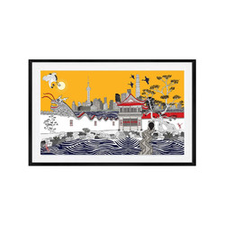 维格列艺术 艺术家 Rob Pepper 原作版画《龙墙故事-上海》106×60 2019年作品