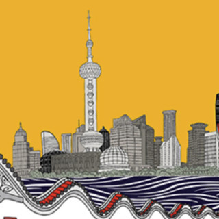 WE GALLERY 维格列艺术 Rob Pepper《龙墙故事-上海》106×60cm 2019 丝网版画