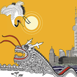 WE GALLERY 维格列艺术 Rob Pepper《龙墙故事-上海》106×60cm 2019 丝网版画