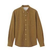 MUJI 無印良品 男士长袖衬衫 ACA76C0A 烟熏暗黄色 M