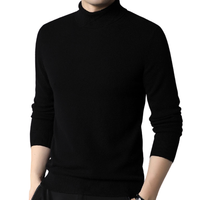 CARBINEER 男士高领羊绒衫 JXB351688 黑色 L