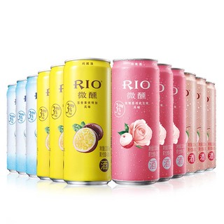 锐澳（RIO）洋酒 预调 鸡尾酒 清甜少女组合330ml*12罐（4种口味） 330*12