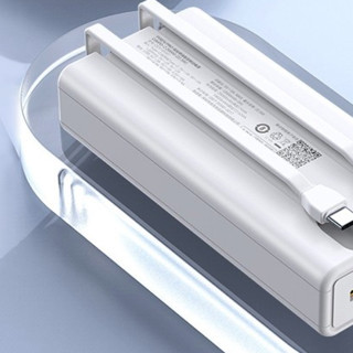 PISEN 品胜 CCY-DY07 移动电源数据线二合一 白色 20000mAh Type-C/Lightning 22.5W 双向快充