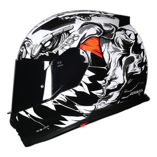 FASEED FS-817 摩托车头盔 全盔 白怪兽/亮黑 L码