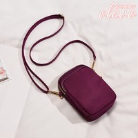 装手机包女斜挎迷你便携零钱包放手机袋子挂脖布袋韩版小包包竖款 紫色
