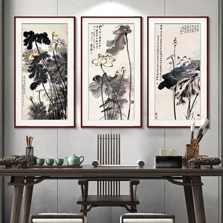 张大千 荷花泼墨画（图3） 40x80cm