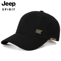 Jeep 吉普 帽子男士棒球帽秋冬季厚实保暖韩版潮流新品 CA0152黑色