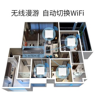 TP-LINK 全屋WiFi6无线ap面板千兆套装ax3000M网络覆盖ac组网Poe路由器 WiFi6面板/XAP3000GI-PoE