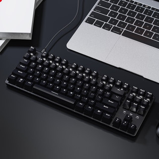 JAMES DONKEY 贝戋马户 611 87键 有线机械键盘 黑色 环诺红轴 单光