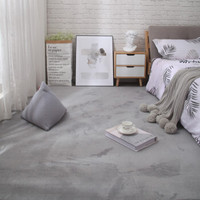 流颜 地毯卧室满铺可爱女生卧室床边毯 珊瑚绒银灰色 140*200cm