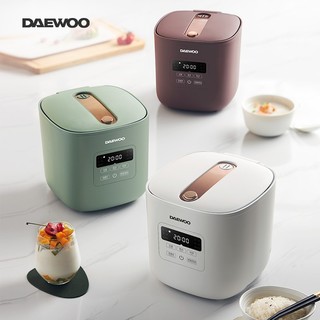 DAEWOO 大宇 韩国大宇米汤分离电饭煲虹吸蒸馏技术小型家用智能迷你多功能养生锅全自动煮饭锅煲仔饭酸奶机1.6L容量 白色