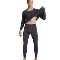 JORDIAAI 乔点 男士秋衣秋裤套装 深灰色 XXXL