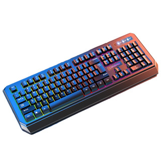 暴狼客朗森104键有线薄膜键盘黑色混光