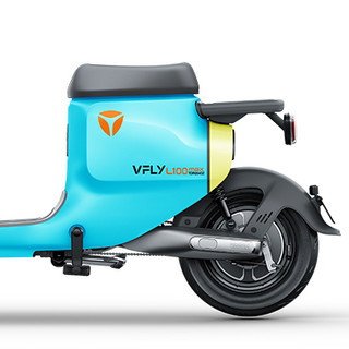 Yadea 雅迪 VFLY L100 MAX 电动自行车 TDR2643Z 48V24Ah锂电池 珊瑚蓝