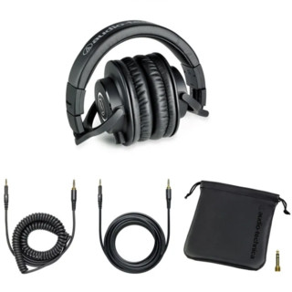 audio-technica 铁三角 ATH-M40x 头戴式监听耳机（耳罩）黑色