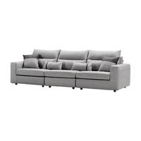  顾家家居 KUKA  YG.2055C 简约科技布沙发 三人位 钢灰色