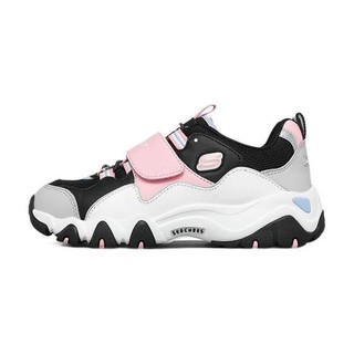 SKECHERS 斯凯奇 D'LITES 2.0 女童休闲运动鞋 996458L/BKWP 黑色/白色/粉红色 27.5码