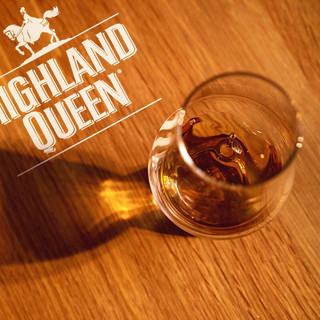 HIGHLAND QUEEN 高地女王 苏格兰进口波本桶混合调配威士忌  混合调配威士忌 送闻香杯+冰球模具