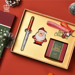 DUKE 公爵 933 圣诞系列钢笔套装礼盒（笔+墨水+圣诞老人挂件） 两色可选