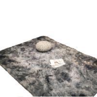 南极人 长绒防滑床边地毯 简约风 灰色 70*160cm