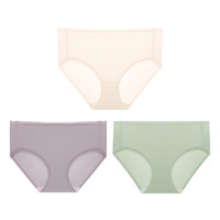Ordifen 欧迪芬 女士三角内裤套装 XK1A29 3条装(雾紫灰+玉粉橘+竹绿色) M