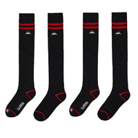 Kappa 卡帕 女士棉质高筒袜套装 KP1W04 平纹款 2双装 黑色