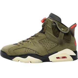 AIR JORDAN 正代系列 Air Jordan 6 Medium Olive Travis scott 联名款 男子篮球鞋 CN1084