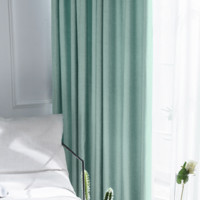 JINCHAN 金蝉 免打孔隔断窗帘 薄荷绿 2.1*2.0m-2.6*2.0m 双开款