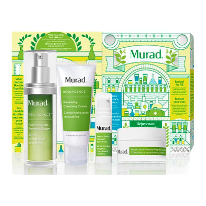 Murad 慕拉得 护肤套装 (洁面霜45ml+视黄醇青春焕颜面部精华30ml+眼部精华5ml+晚霜15ml)