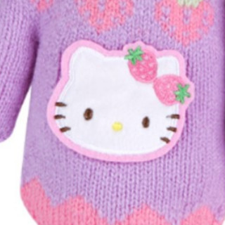 Hello Kitty 凯蒂猫 KT01B17014 女童挂脖手套 紫色