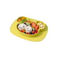 beiens 贝恩施 WB0220 儿童熊猫硅胶餐盘 绿色