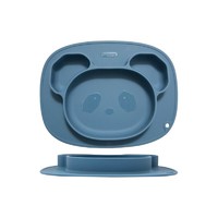 beiens 贝恩施 WB0220 儿童熊猫硅胶餐盘 蓝色