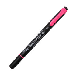 uni 三菱铅笔 PUS-101T 双头荧光记号笔 0.5mm 粉红色 1支/袋