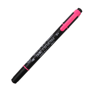 uni 三菱铅笔 PUS-101T 双头荧光笔 粉红色 单支装