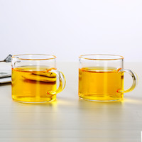 常生源 茶具 玻璃杯套组功夫花茶杯子高硼硅耐热耐高温家居办公水杯茶杯 品茗小杯套装（6只装）
