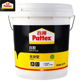 汉高百得（Pattex）PXWG16C 白胶 木工白胶 白乳胶 手工胶 粘结性能强 成膜透明 环保型胶水 优效型 16kg