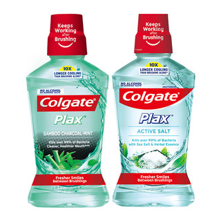 88VIP：Colgate 高露洁 进口护龈清洁盐白漱口水500ml*2减少细菌预防蛀牙清新口气