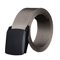 TommDanny 汤姆丹尼 男女款帆布自动扣腰带 601668_MGrph 窄款 卡其色 131