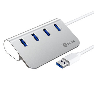 Biaze 毕亚兹 HUB12 USB3.0集线器 一分四 0.3m 白色