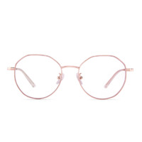 EYEPLAY 目戲 1051 玫瑰金不锈钢眼镜框+平光防蓝光镜片