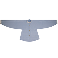 秋木木 明制汉服 花田秋 女士立领对襟短衫 晴山蓝 M