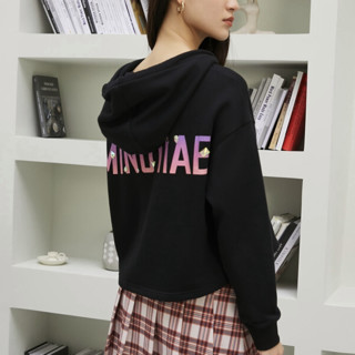 VERO MODA 女士连帽卫衣 321333018 黑色 M