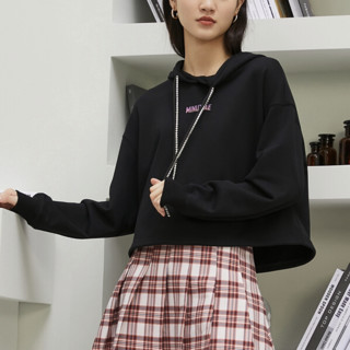 VERO MODA 女士连帽卫衣 321333018 黑色 M