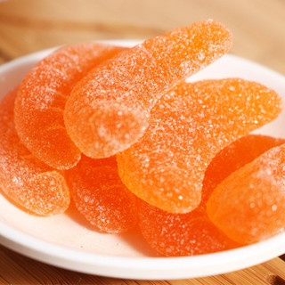徐福记橡皮糖500g 果汁软糖橘子糖小颗粒蚯蚓形儿童糖果qq糖喜糖 大桔瓣形