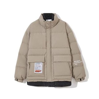 JACK&JONES 杰克琼斯 CASUAL系列 男女款假两件羽绒服 221412070 沙色 M