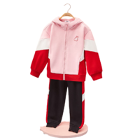 balabala 巴拉巴拉 208421104007-60608 女童运动套装 中国红 150cm