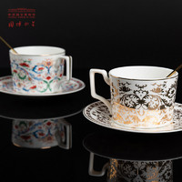 中国国家博物馆 金彩缠枝咖啡杯 15x8.5x6.7cm 碟勺子套装 金色